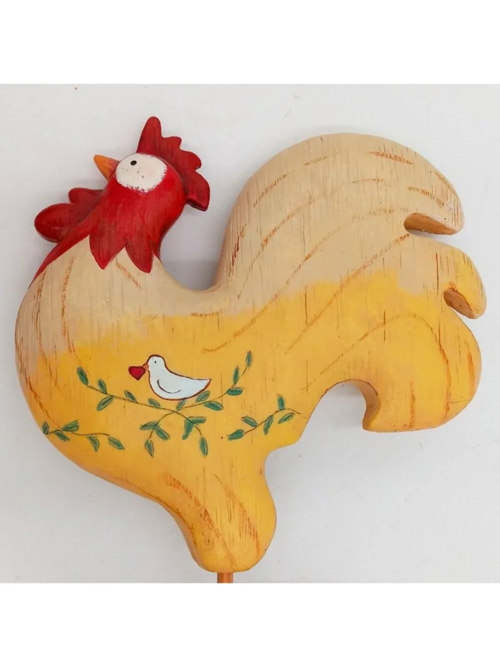 Folk Art Rooster Chicken Russ Berrie Bird Heart Country Farm Decor